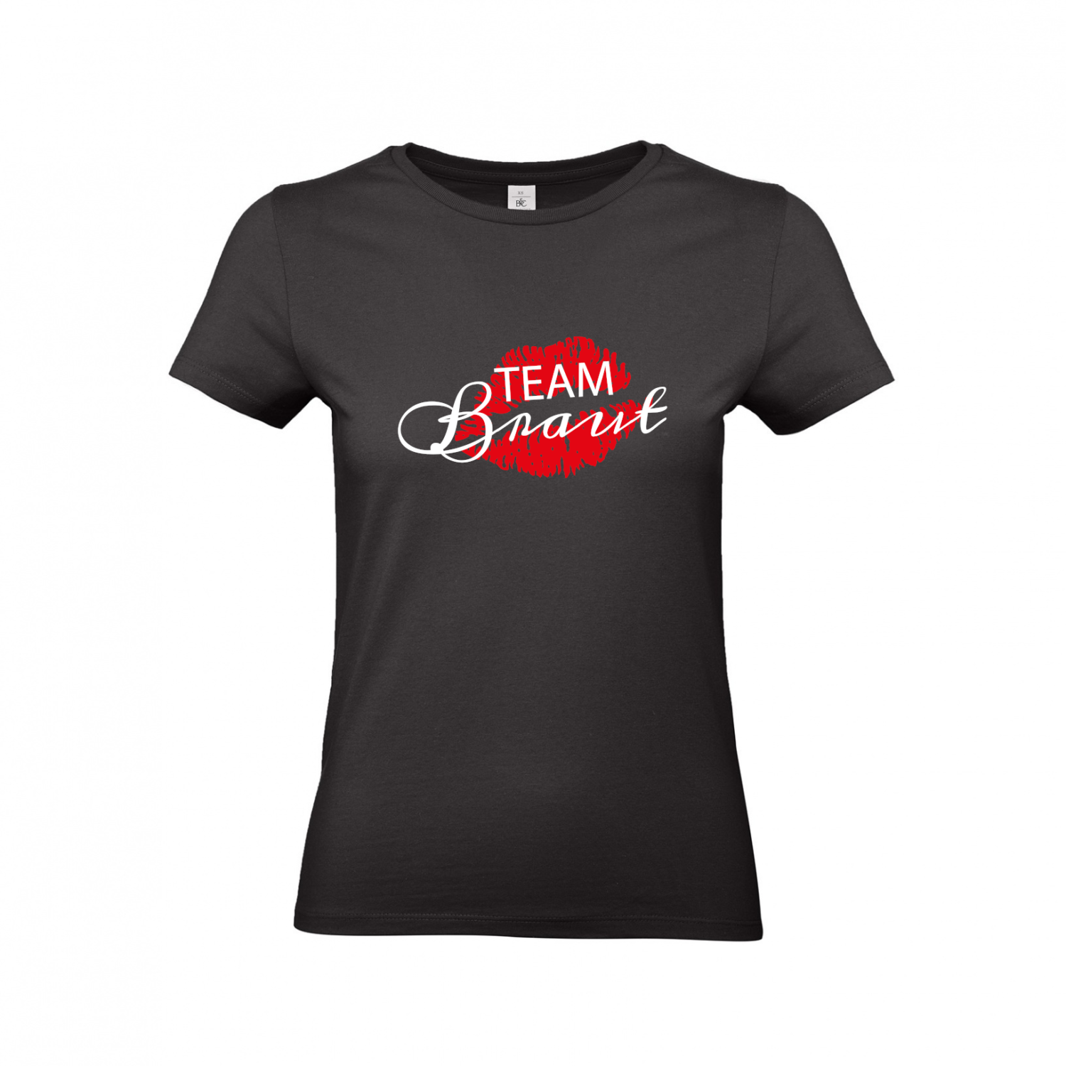 T-Shirt | Polterabend Team Braut mit Kussmund - Damen T-Shirt