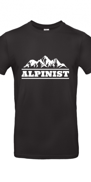 T-Shirt | Alpinist mit Bergen - Herren T-Shirt