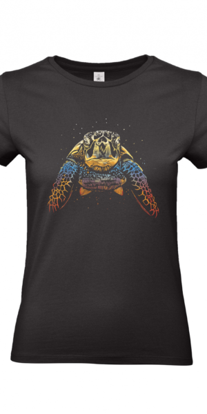T-Shirt | Color Turtle Silhouette - Damen T-Shirt