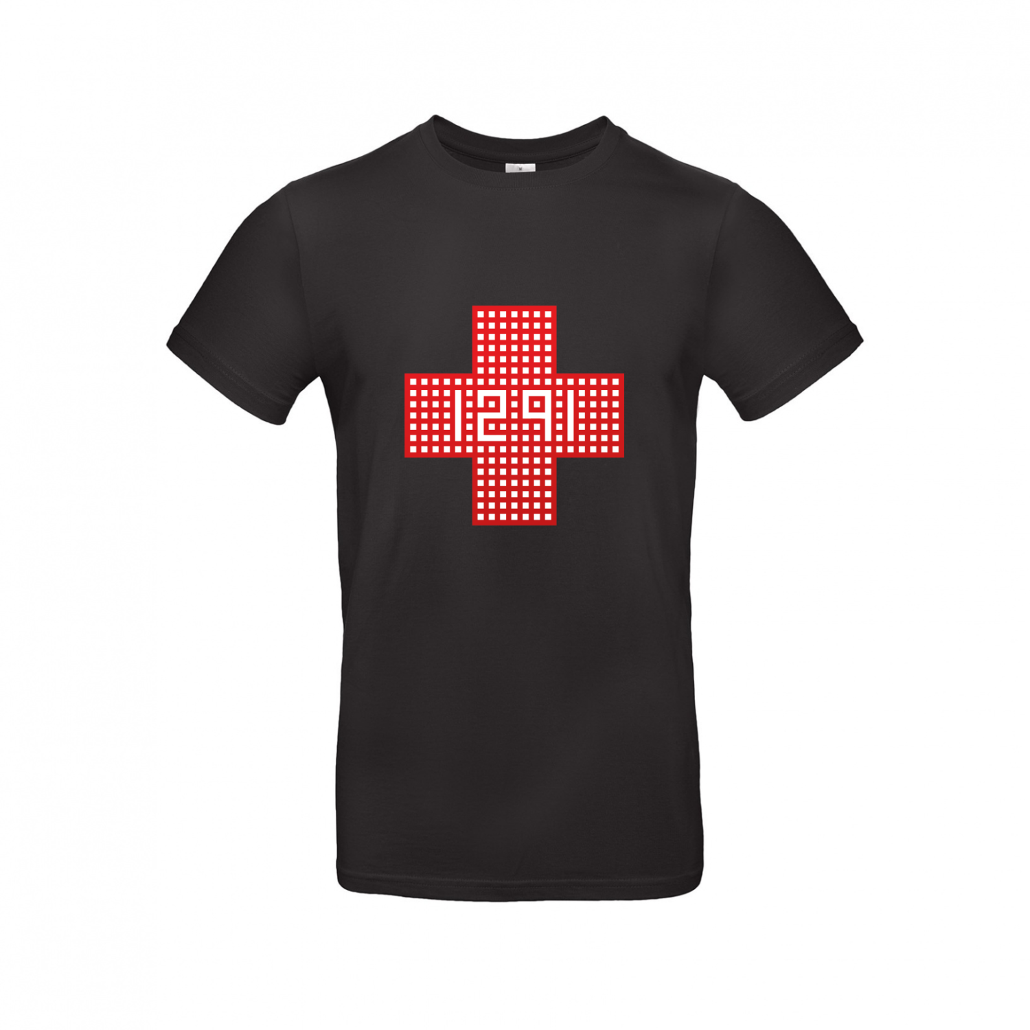 T-Shirt | Schweizer Kreuz mit 1291 - Herren T-Shirt