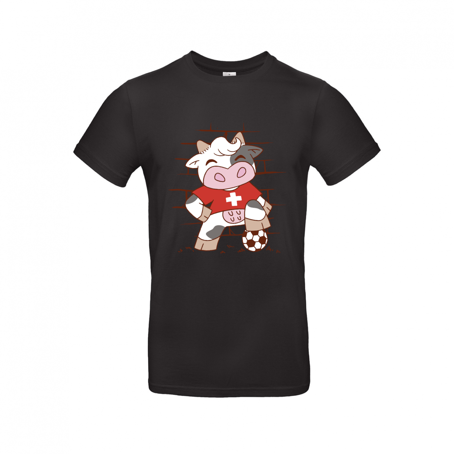 T-Shirt | Swiss Soccer Cow - Herren T-Shirt
