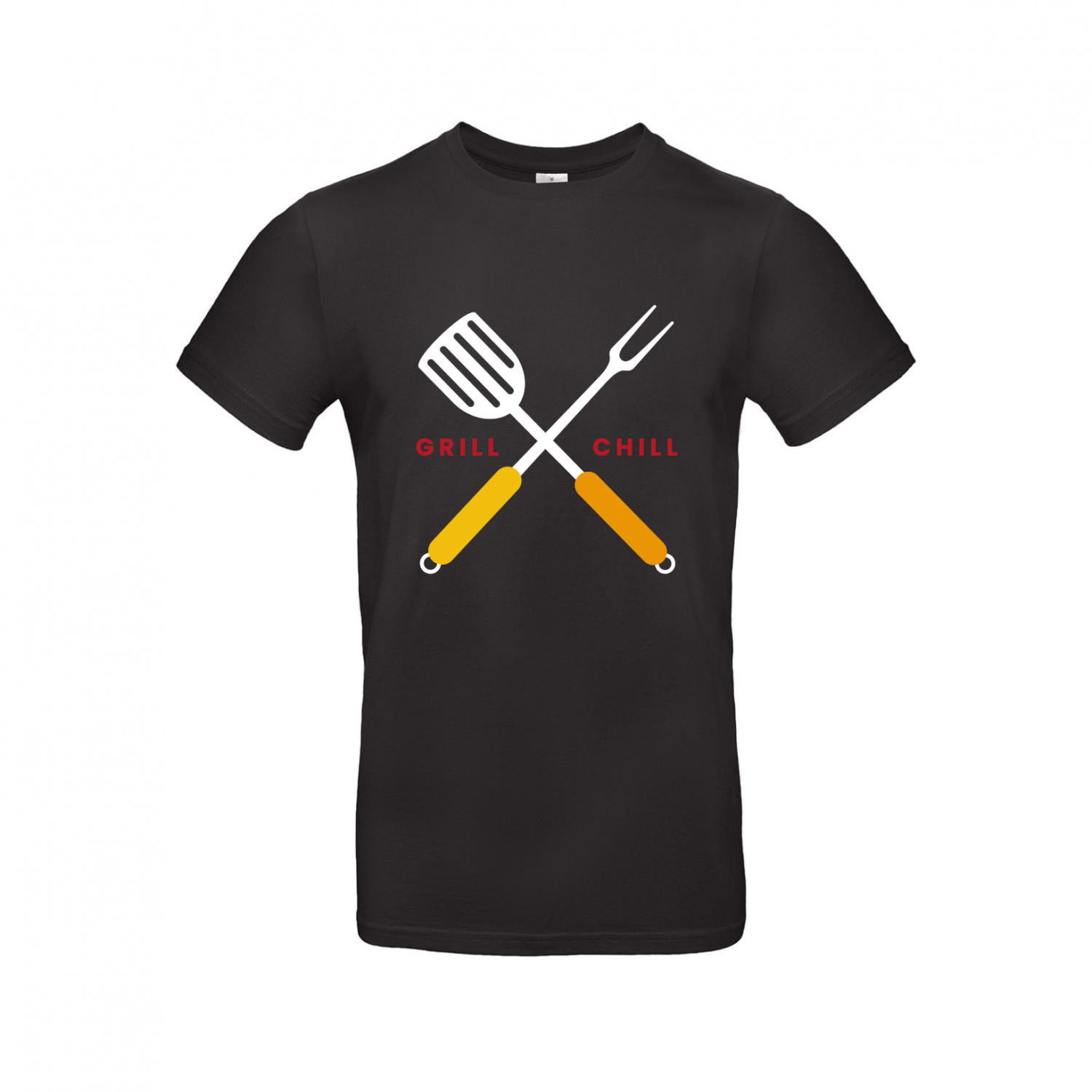 T-Shirt | Grill + Chill mit Grillwerkzeug Icons - Herren T-Shirt