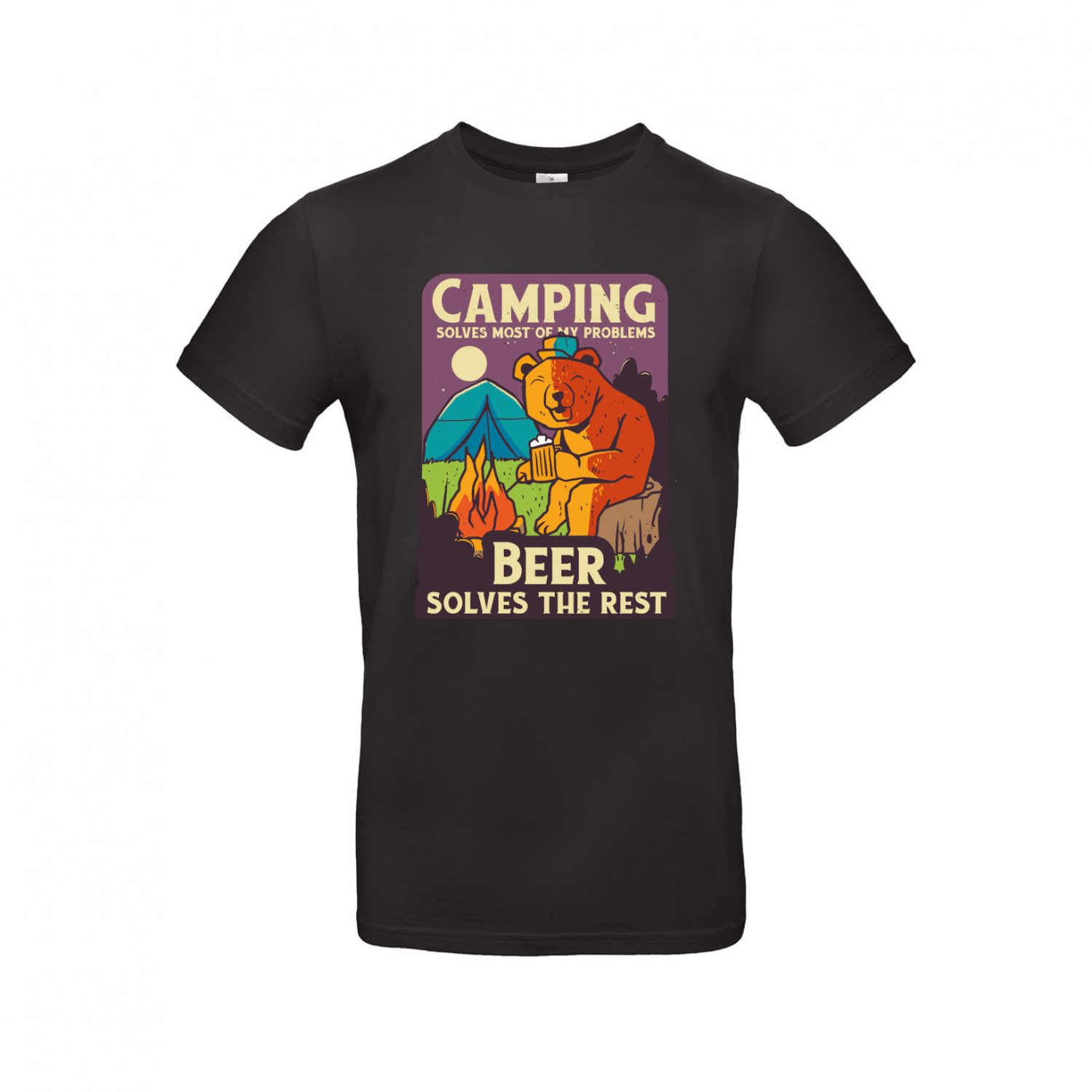 T-Shirt | Camping solves most of my Problems, Beer solves the Rest - Herren T-Shirt